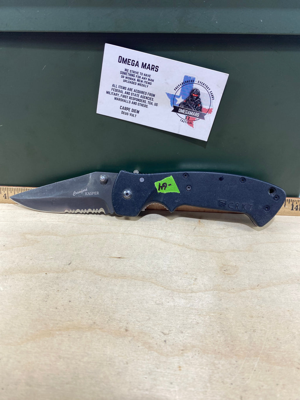 CRKT 6783N #-64. Light usage. Resharpened. Tip bent. Discontinued.