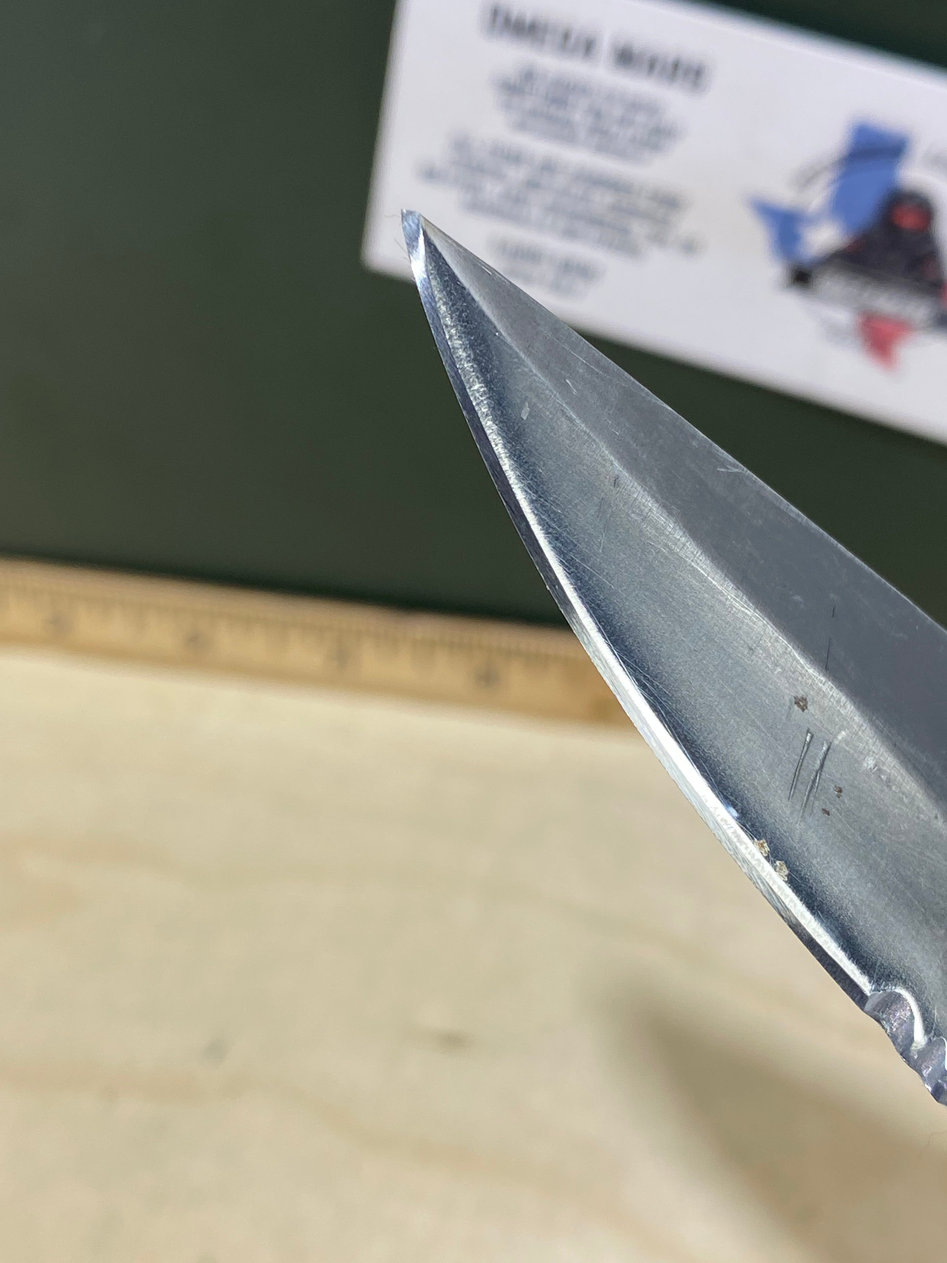 CRKT 6783N #-64. Light usage. Resharpened. Tip bent. Discontinued.