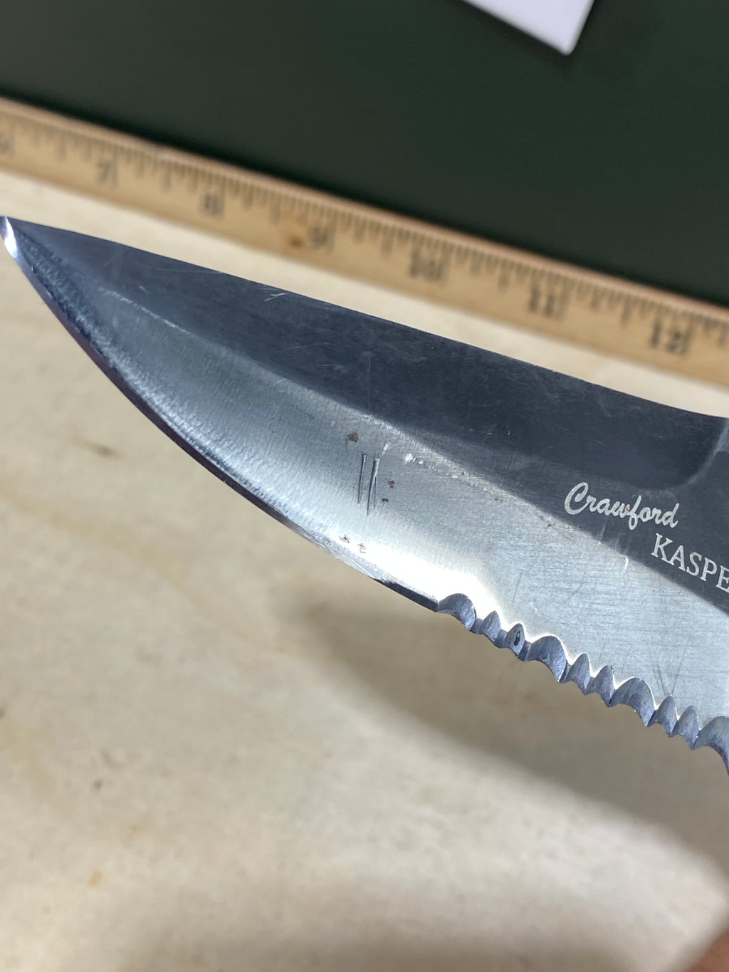 CRKT 6783N #-64. Light usage. Resharpened. Tip bent. Discontinued.