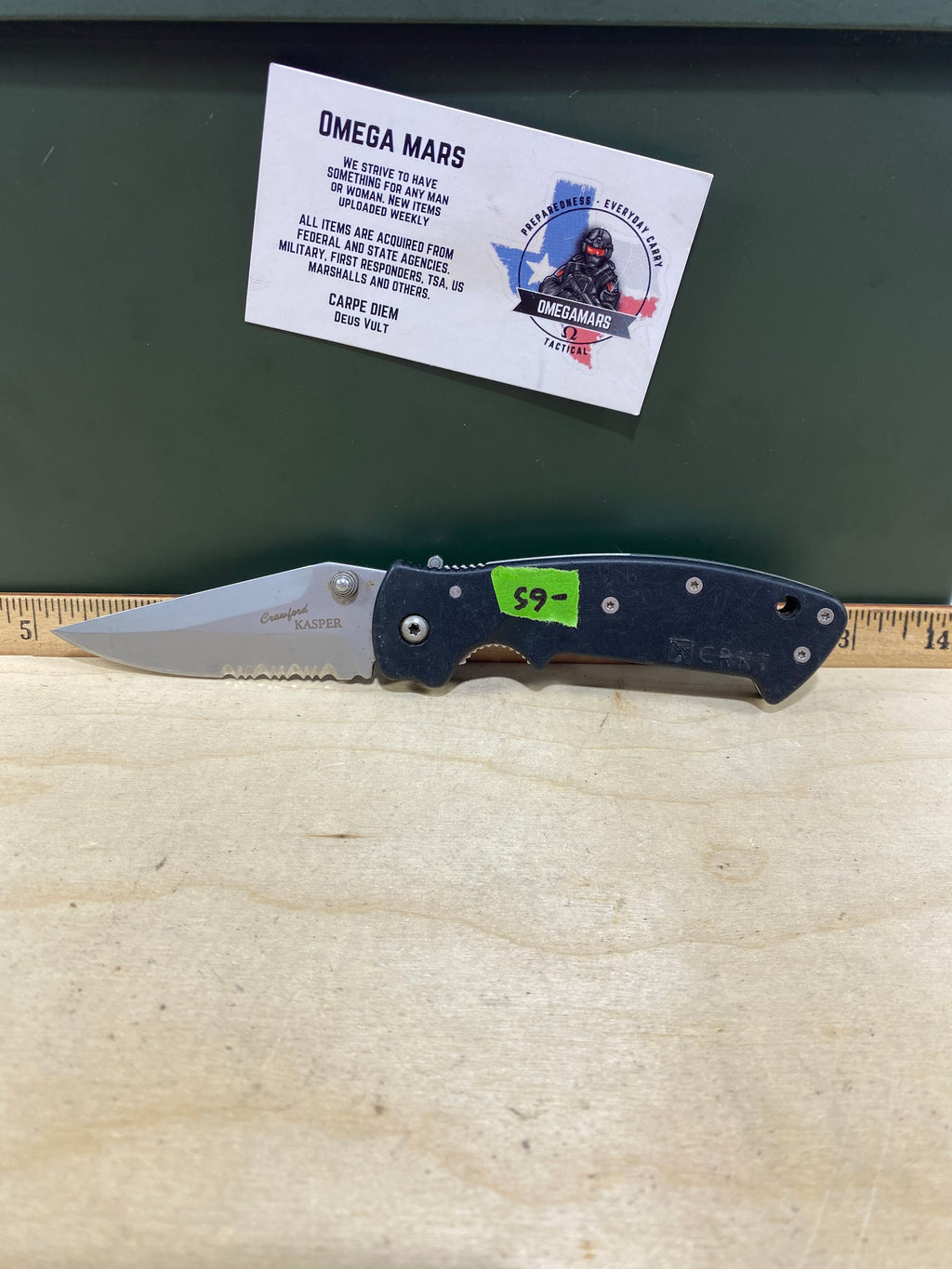 CRKT 6782 #-65. Light usage. Pocket clip it's bent out. Resharpened.
