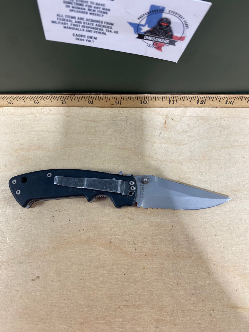 CRKT 6782 #-65. Light usage. Pocket clip it's bent out. Resharpened.