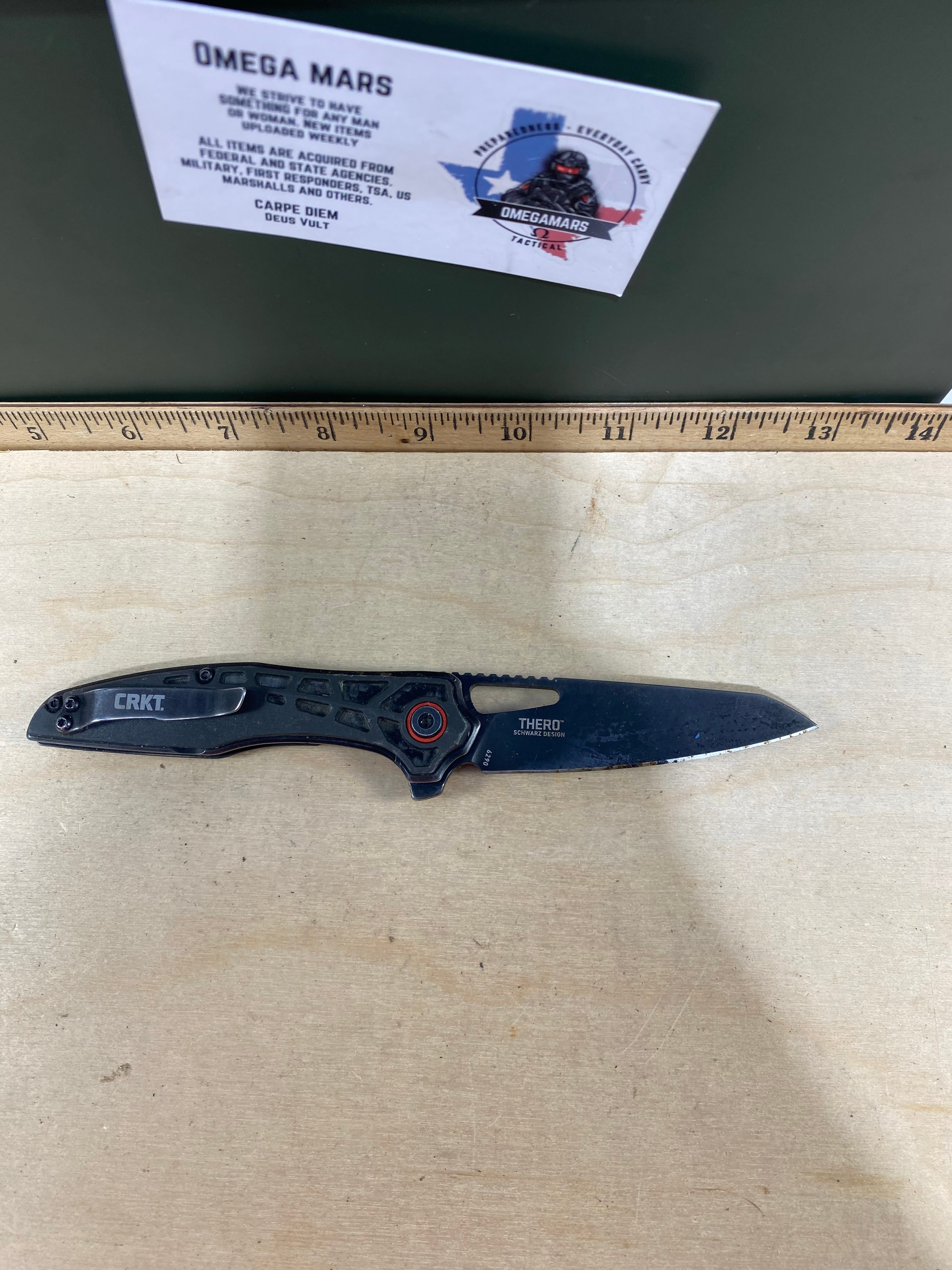 CRKT 6290 Thero #-68. Light usage. Dirty. Discontinued.
