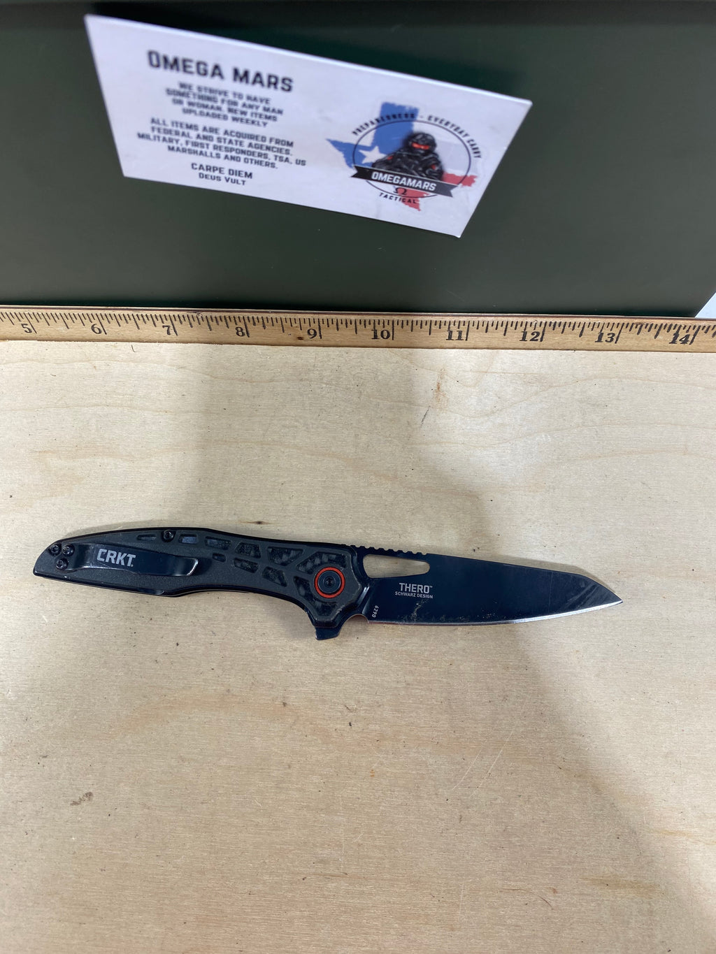 CRKT 6290 Thero #-69. Light usage. Dirty. Discontinued.