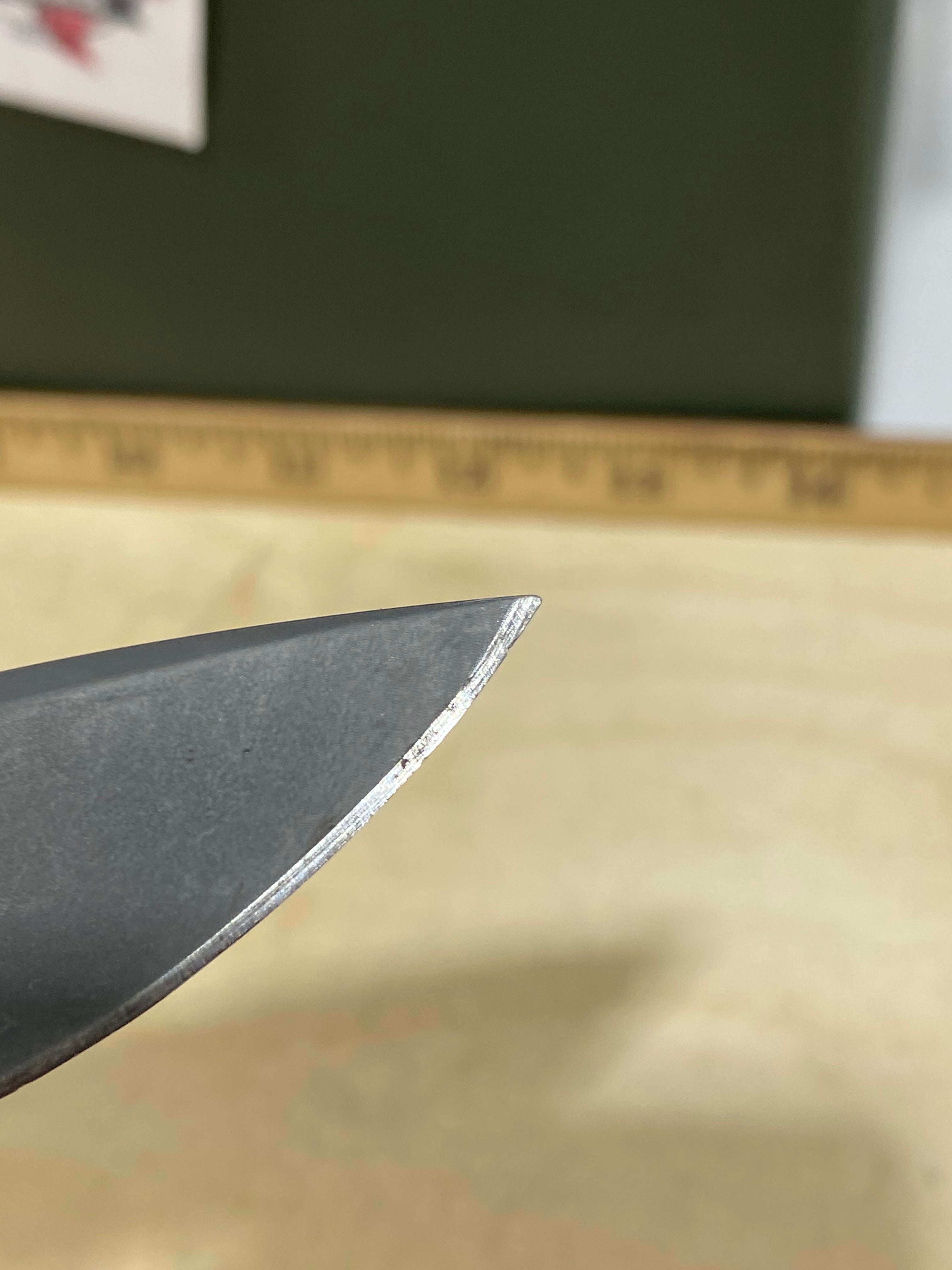 CRKT K330GGP Gusset #-74. Light usage. Chip on blade.