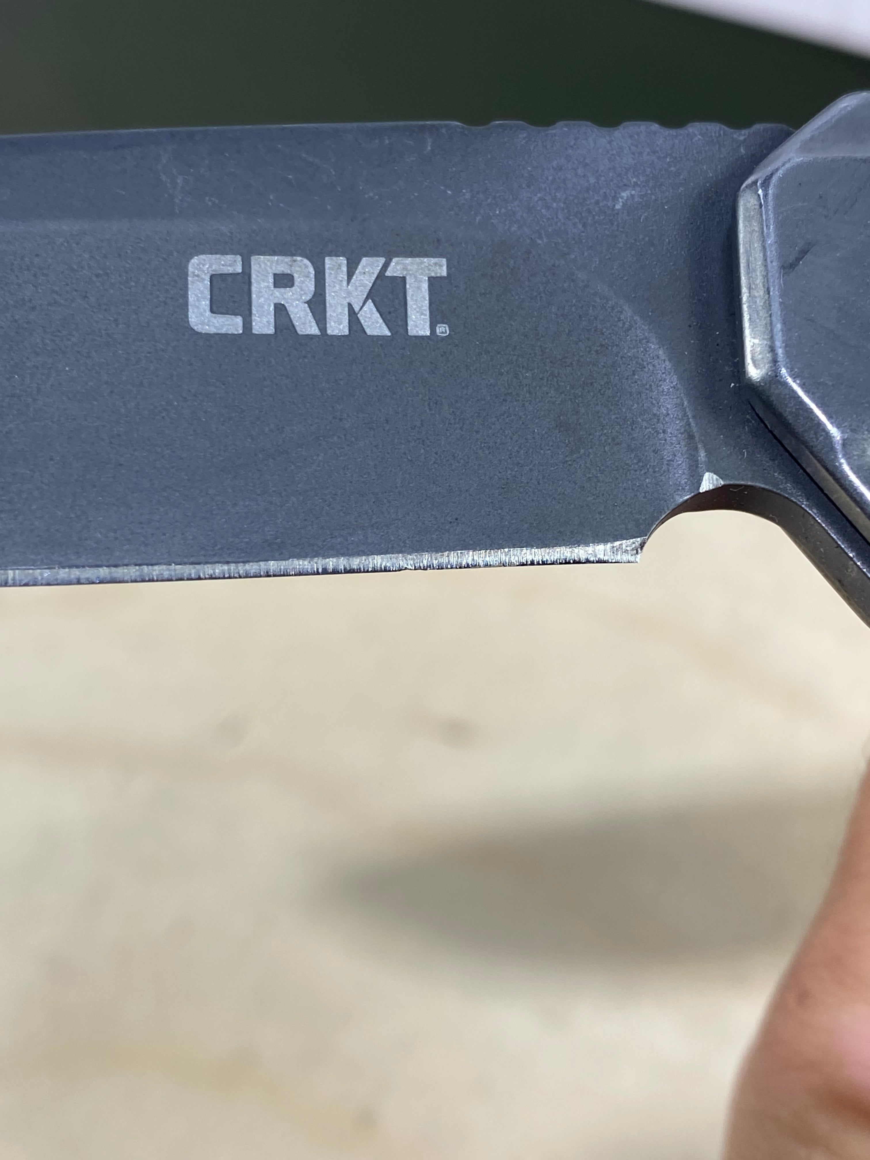 CRKT K330GGP Gusset #-74. Light usage. Chip on blade.