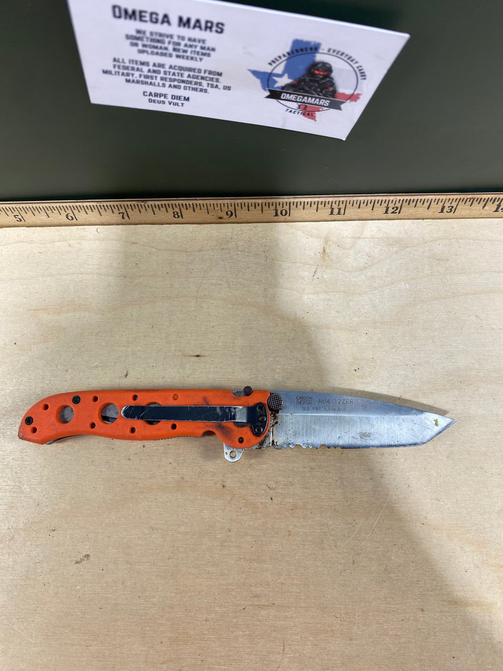 CRKT M16-12ZER #-79. Light usage. Super Dirty. Chips on blade.