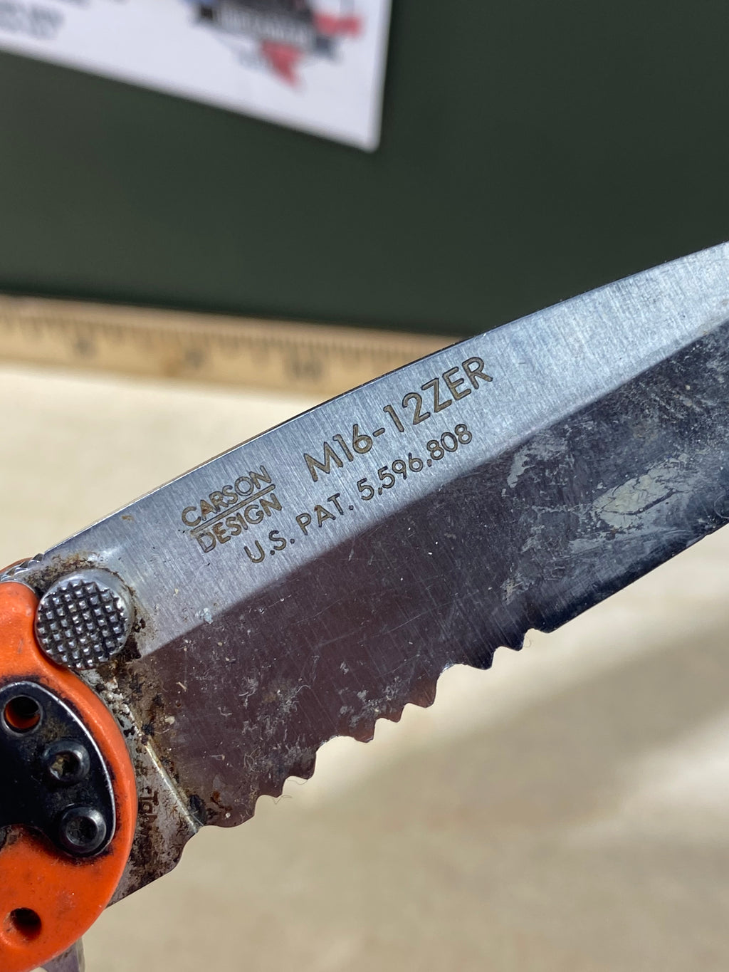CRKT M16-12ZER #-79. Light usage. Super Dirty. Chips on blade.