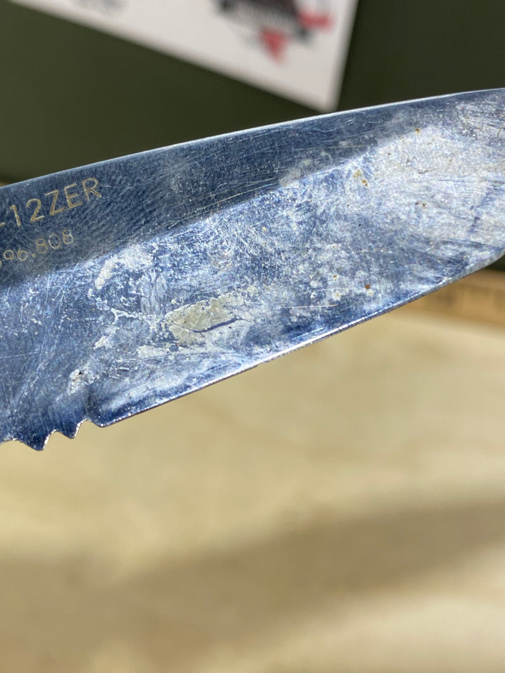 CRKT M16-12ZER #-79. Light usage. Super Dirty. Chips on blade.