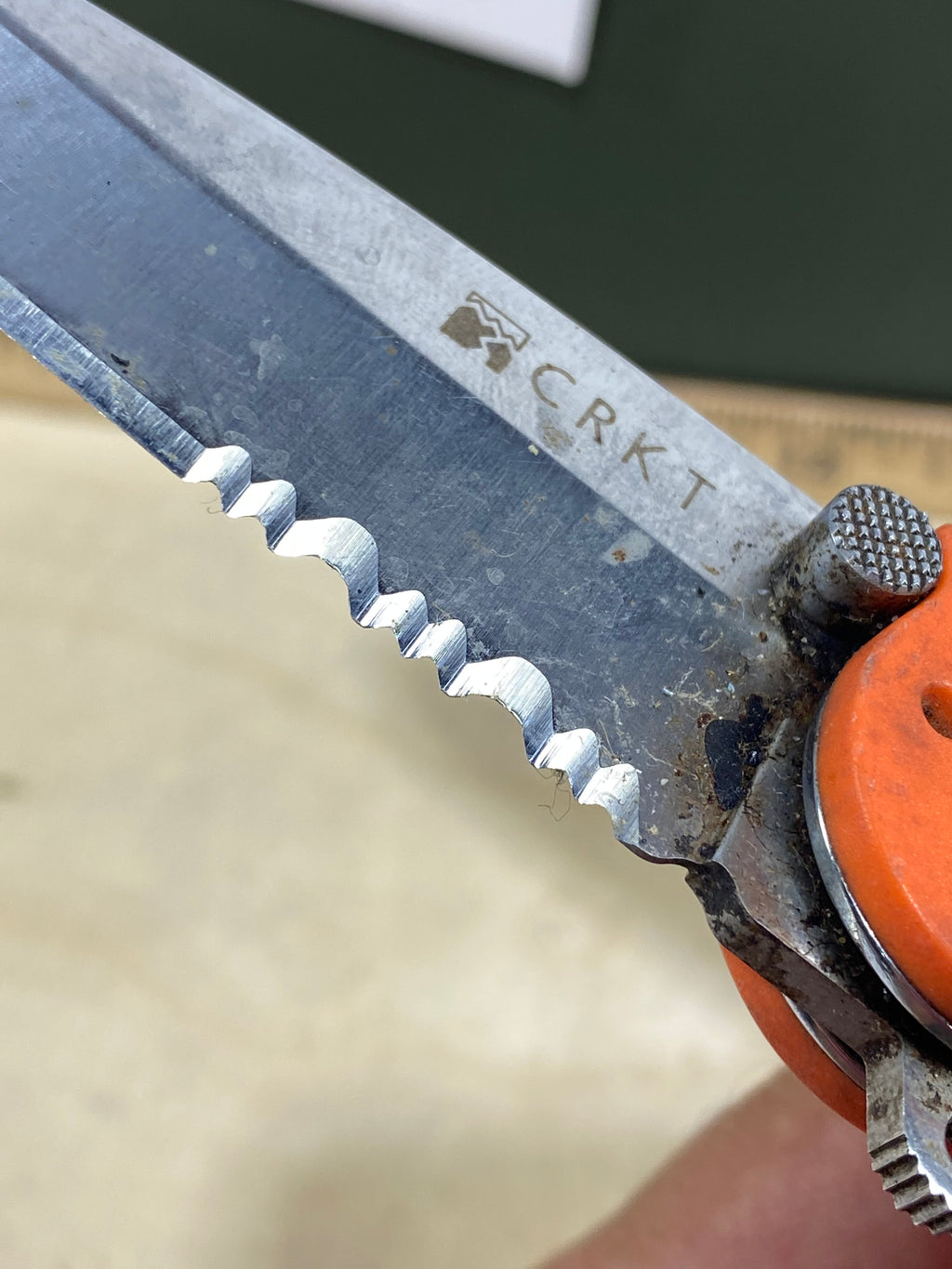 CRKT M16-12ZER #-79. Light usage. Super Dirty. Chips on blade.