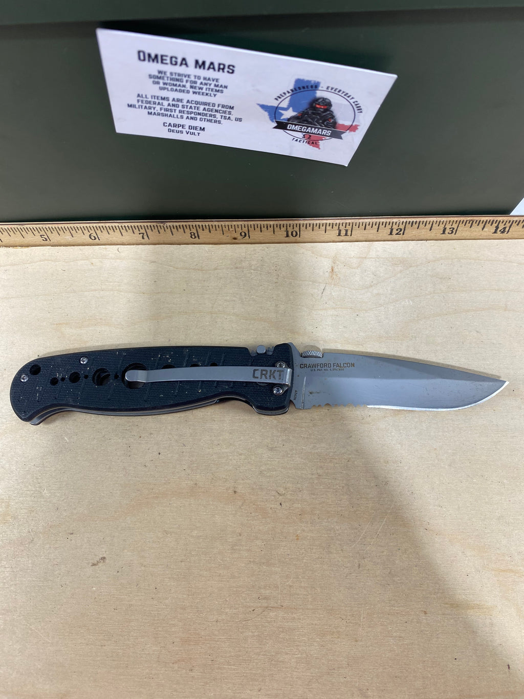CRKT 6243N #-86. Light usage. Dirty. Discontinued.