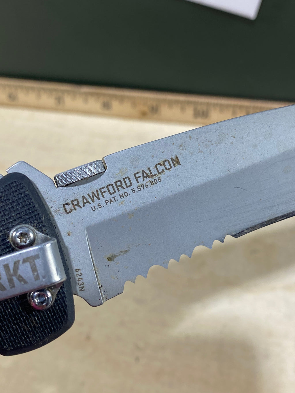 CRKT 6243N #-86. Light usage. Dirty. Discontinued.
