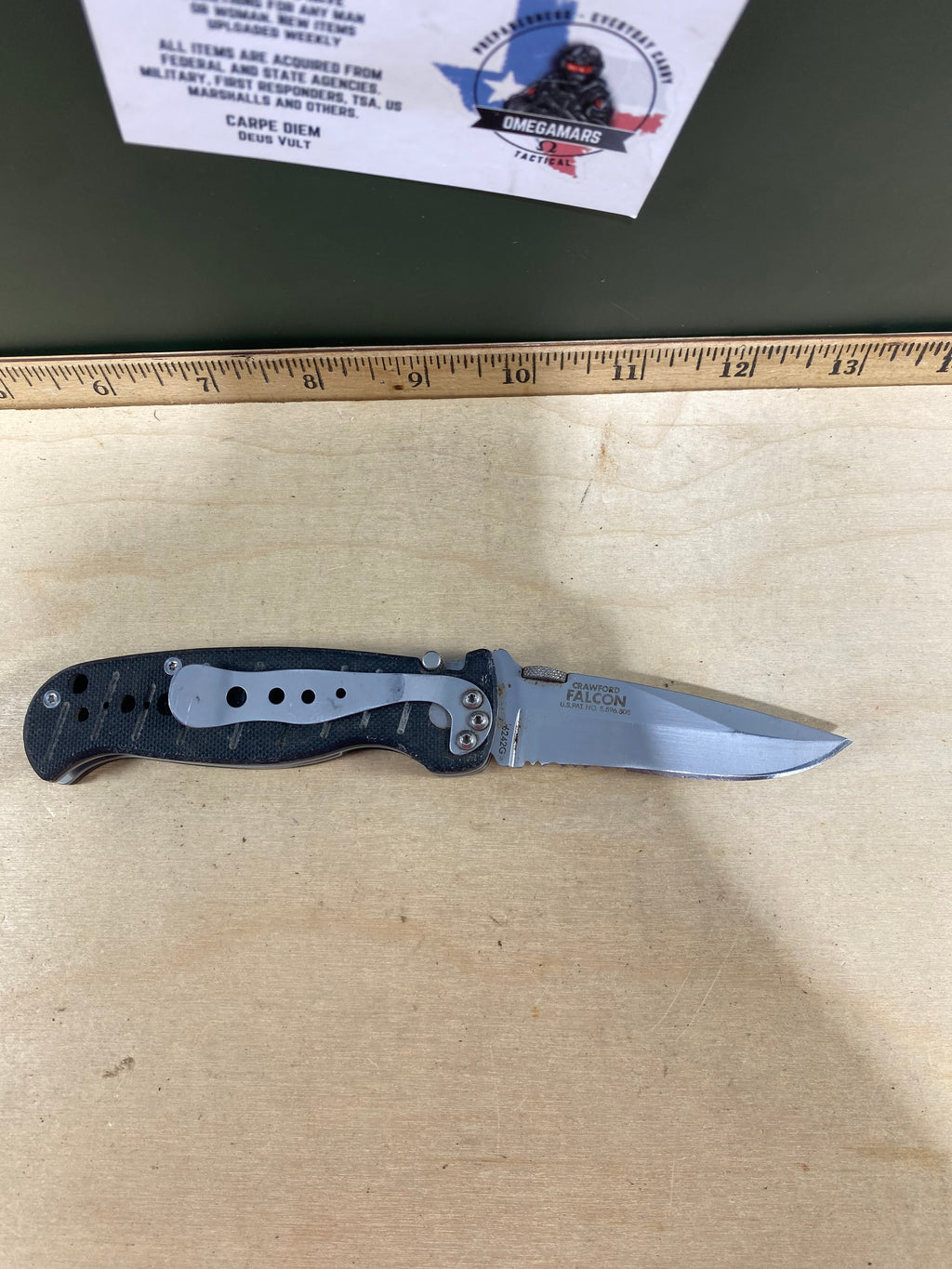 CRKT 6242G #-87. Light usage. Resharpened.