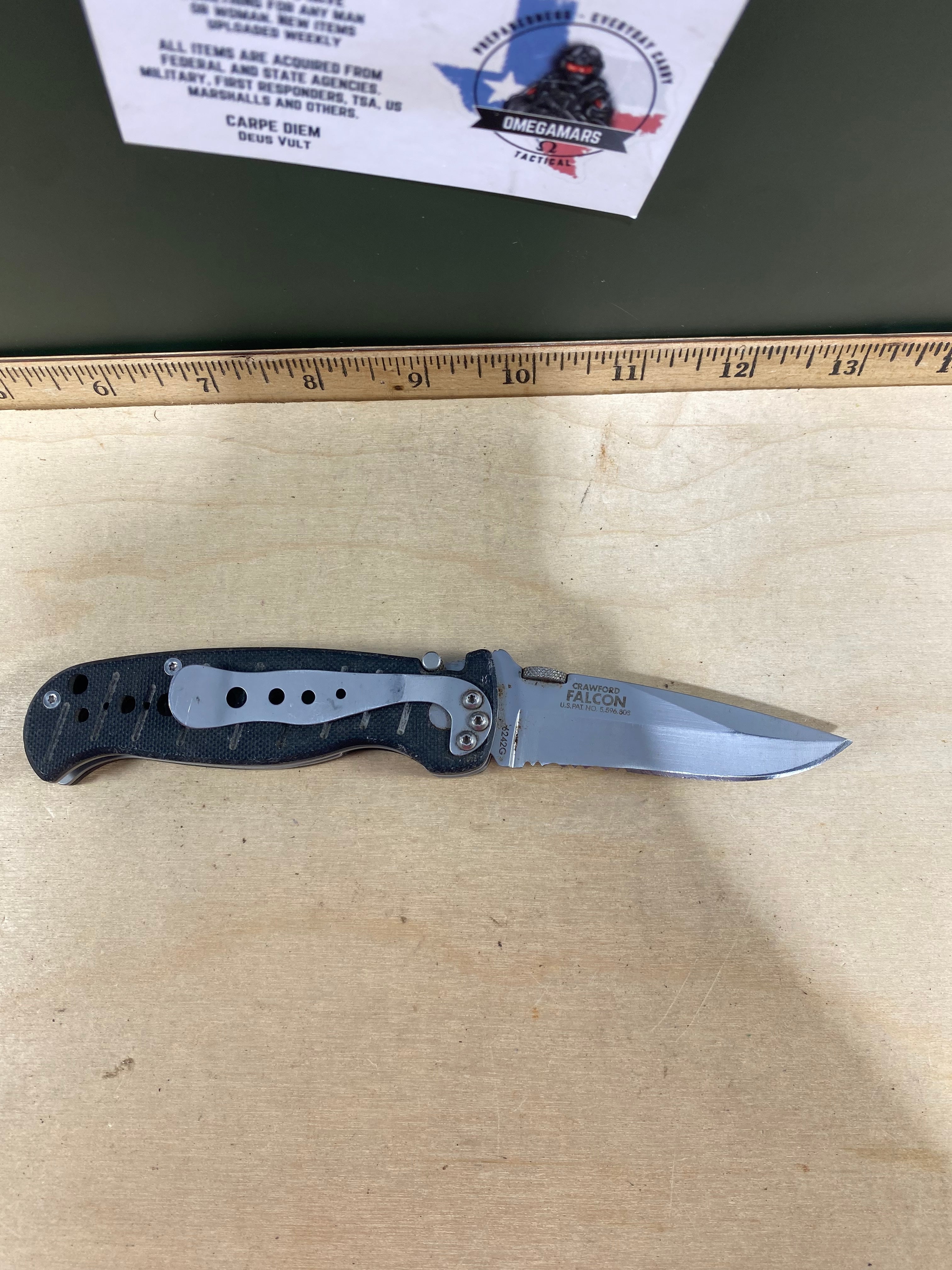CRKT 6242G #-87. Light usage. Resharpened.