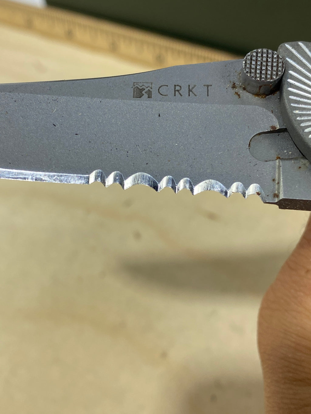 CRKT 7353 #-100. Light usage. Pocket clip bent out.