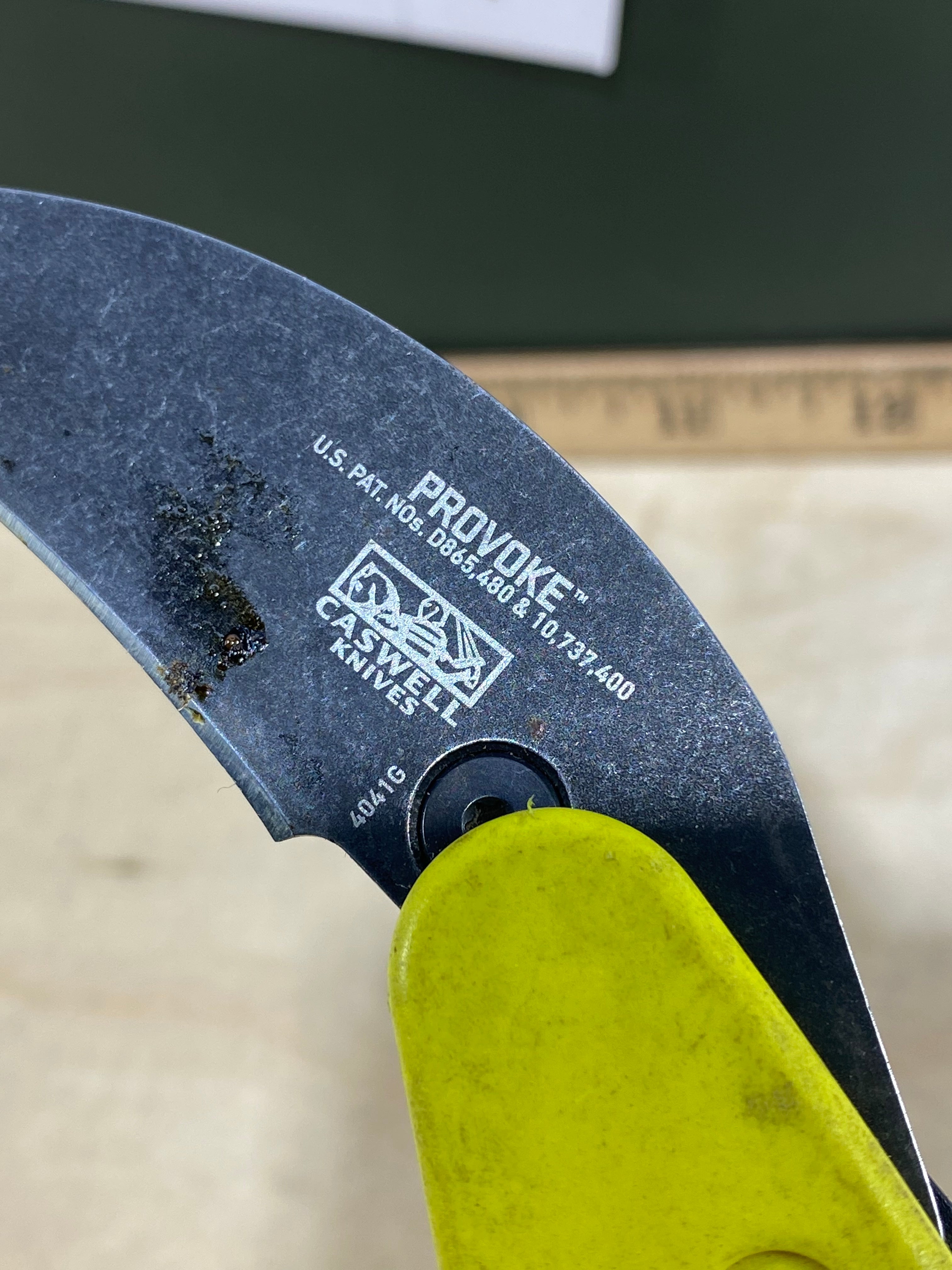 CRKT 4041G Provoke Grivory #-102. Light usage. Dirty