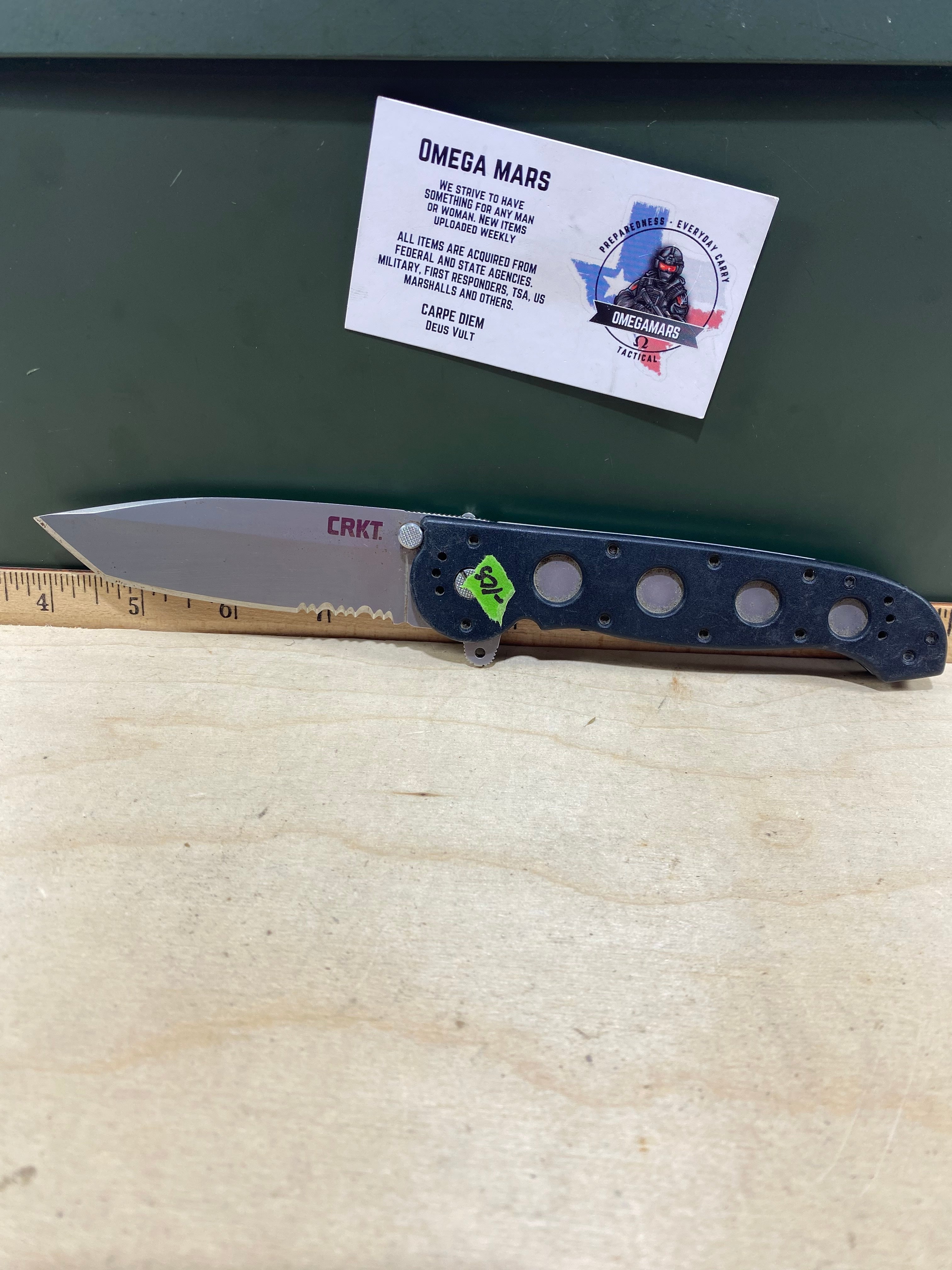 CRKT M16-14Z #-105. Light usage. Dirty. Possible rust.