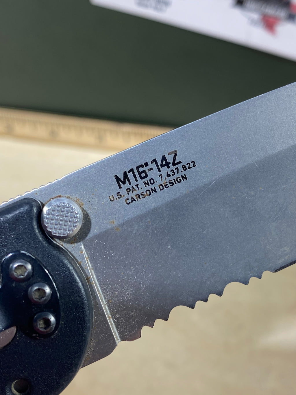 CRKT M16-14Z #-105. Light usage. Dirty. Possible rust.
