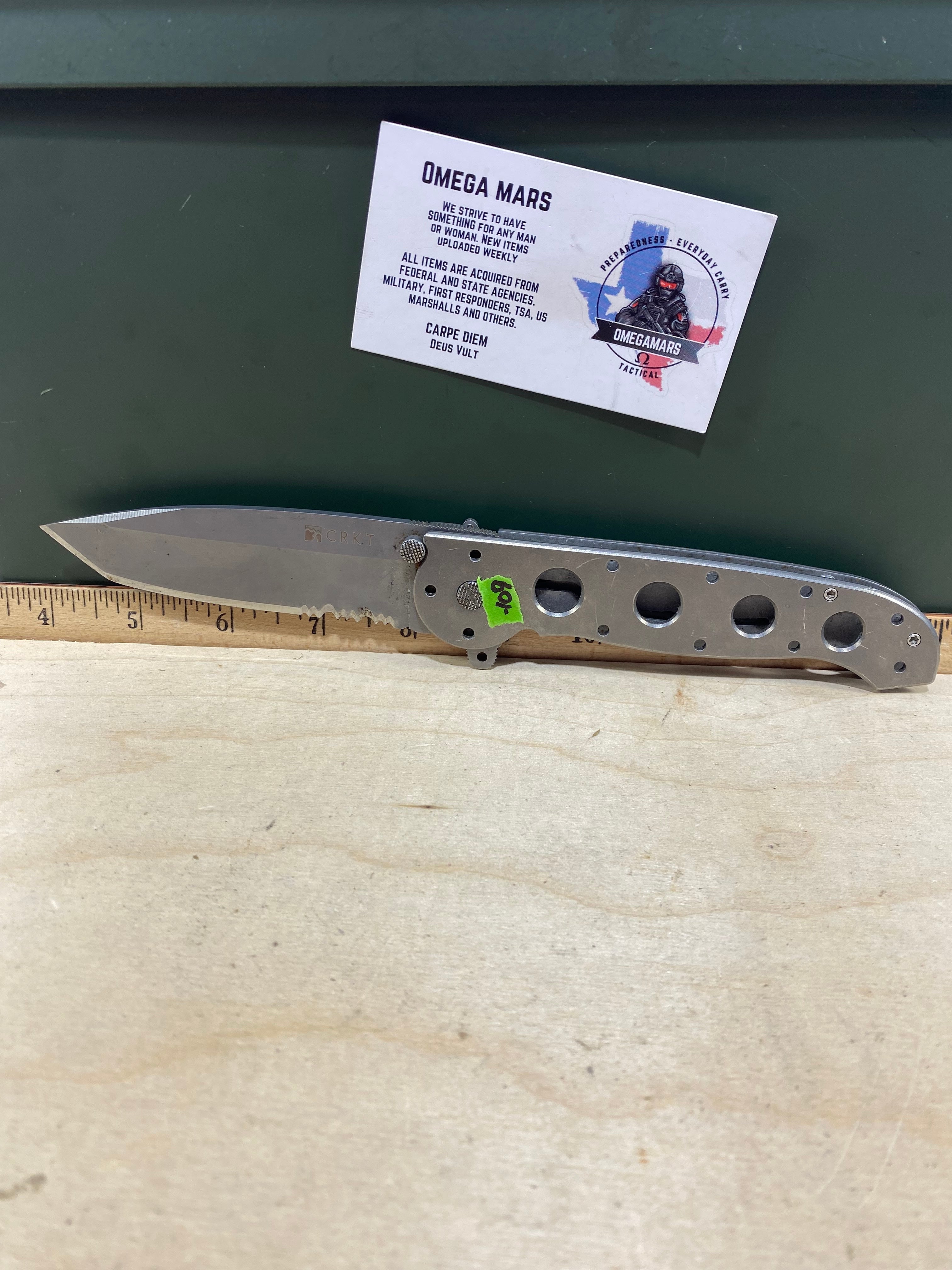 CRKT M16-14T #-109. Light usage. Possible Rust. Chip on blade. Discontinued