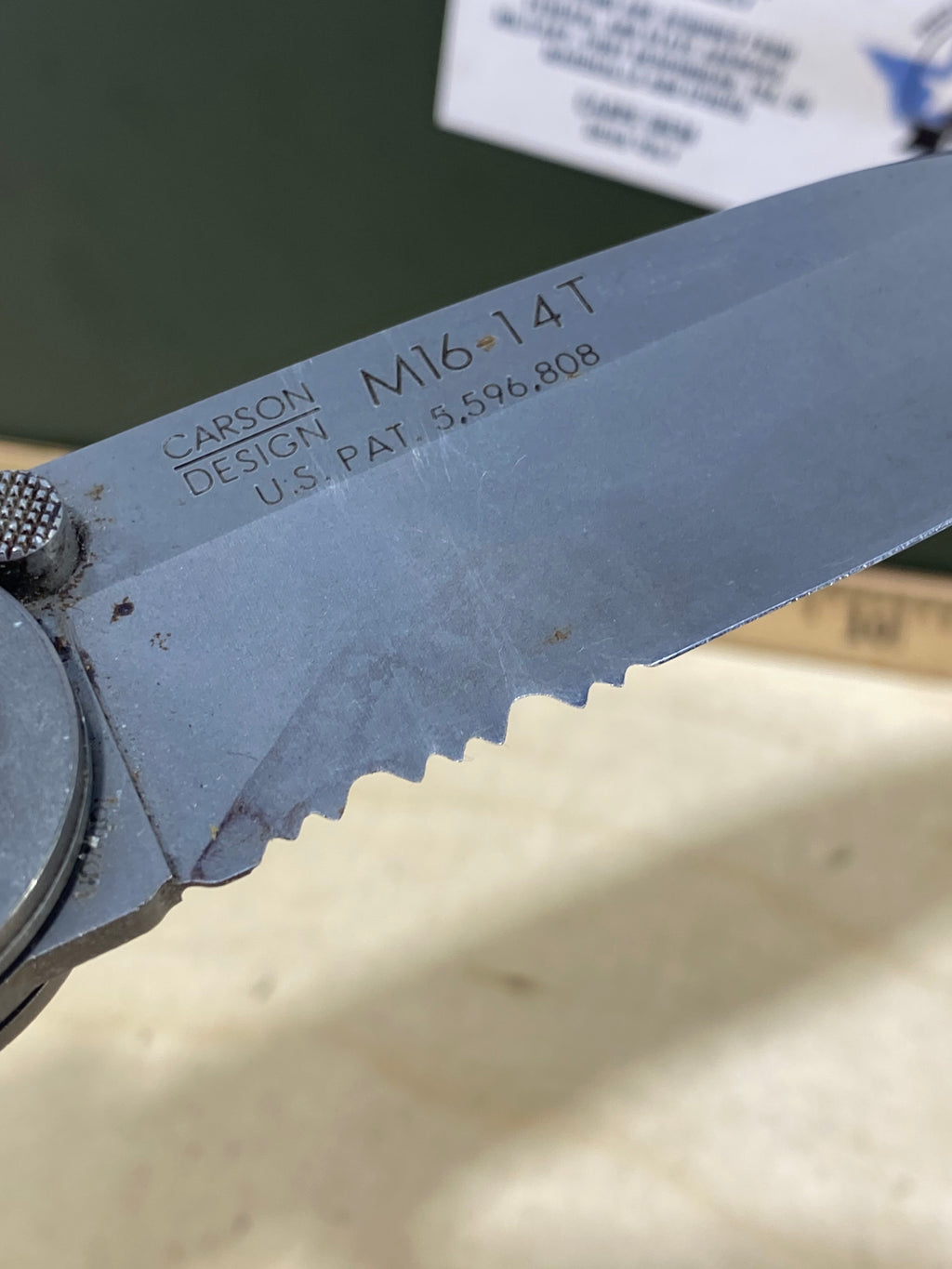 CRKT M16-14T #-109. Light usage. Possible Rust. Chip on blade. Discontinued