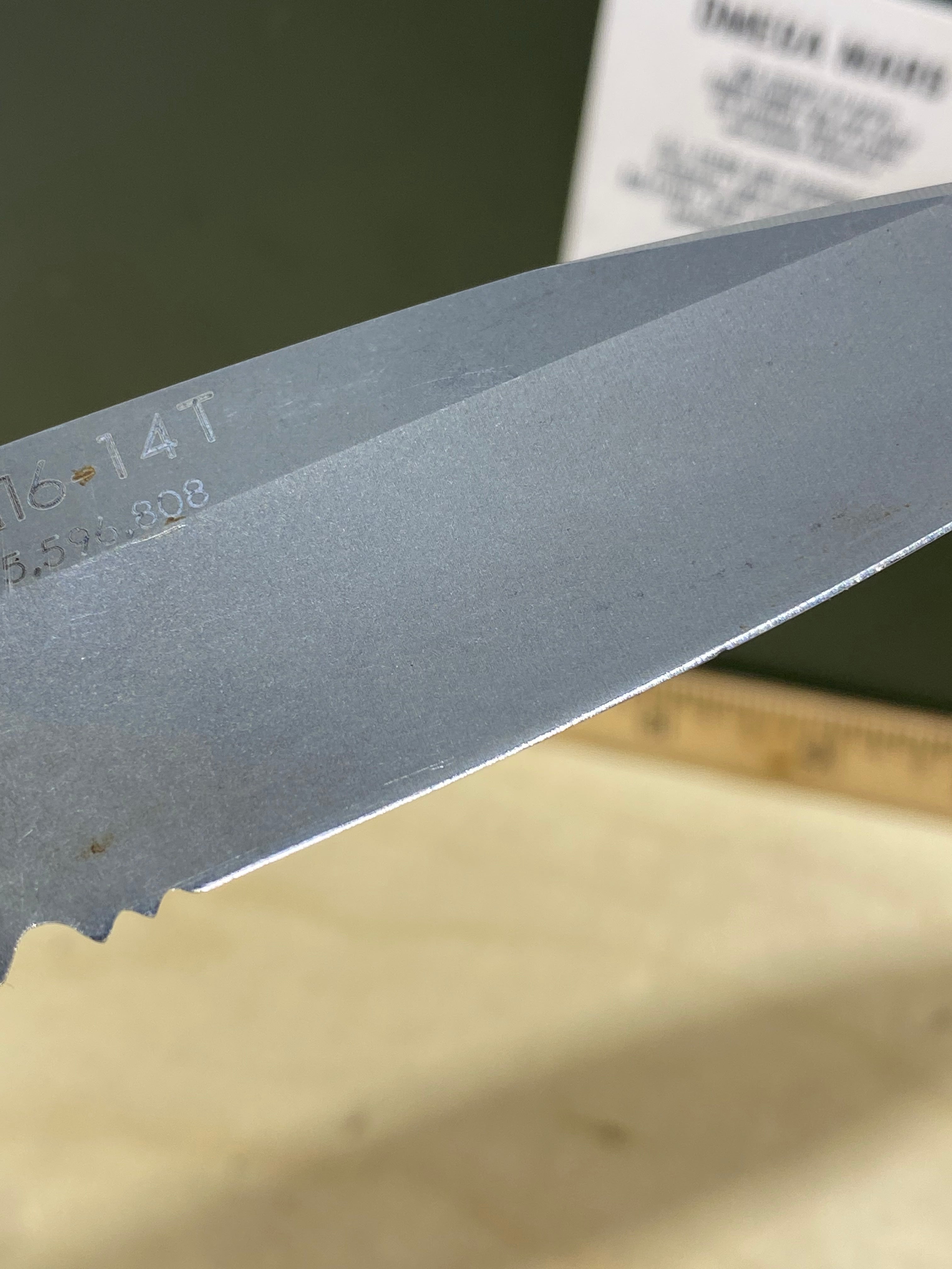 CRKT M16-14T #-109. Light usage. Possible Rust. Chip on blade. Discontinued
