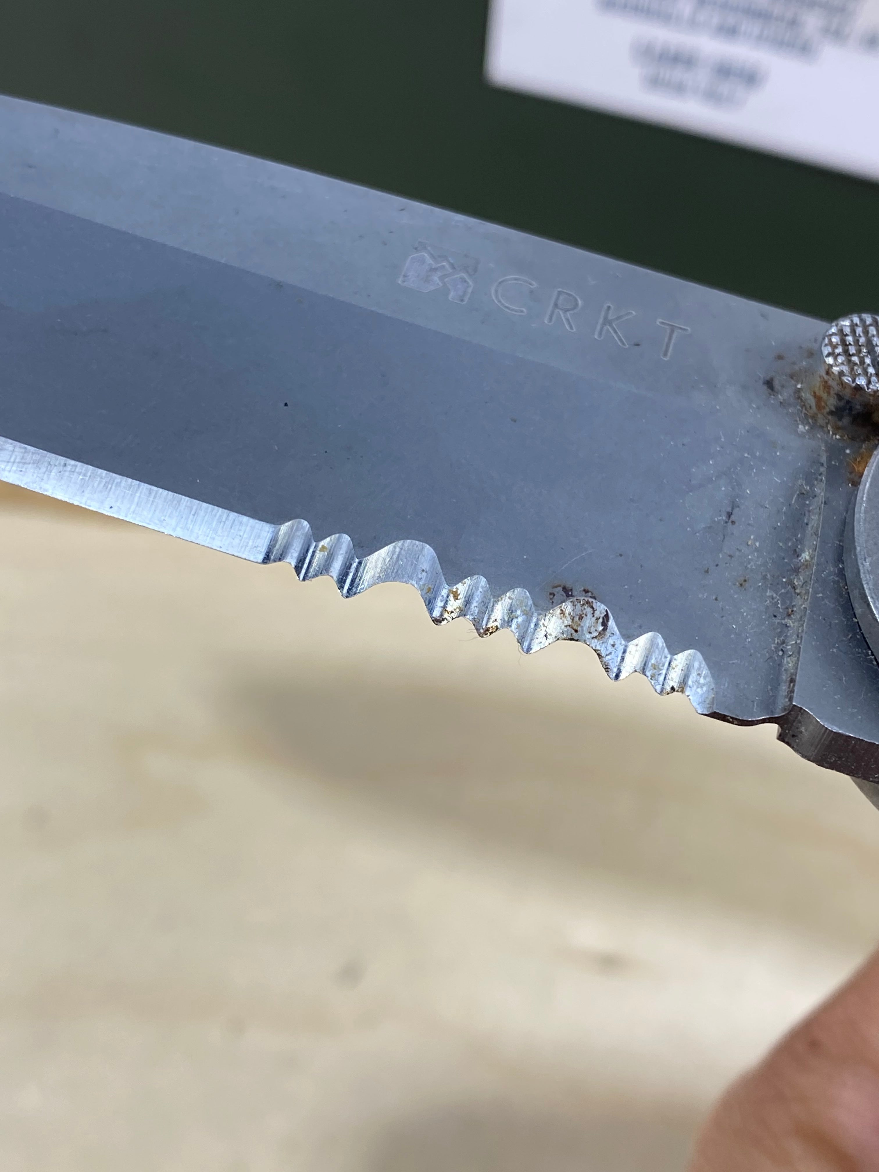 CRKT M16-14T #-109. Light usage. Possible Rust. Chip on blade. Discontinued