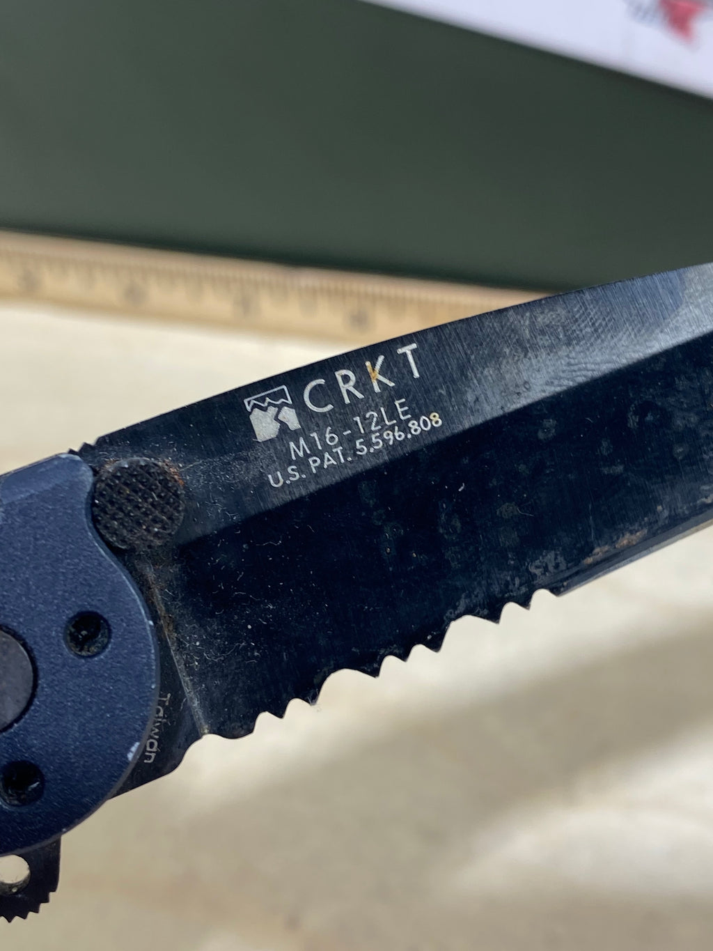 CRKT M16-12LE #-111. Light usage. Dirty.