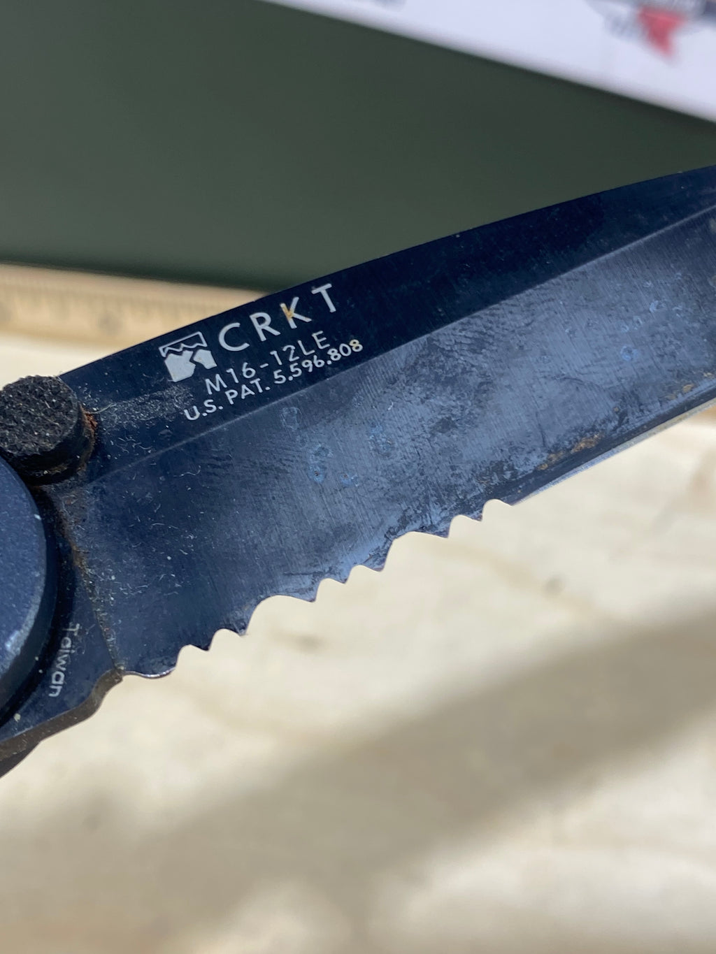 CRKT M16-12LE #-111. Light usage. Dirty.