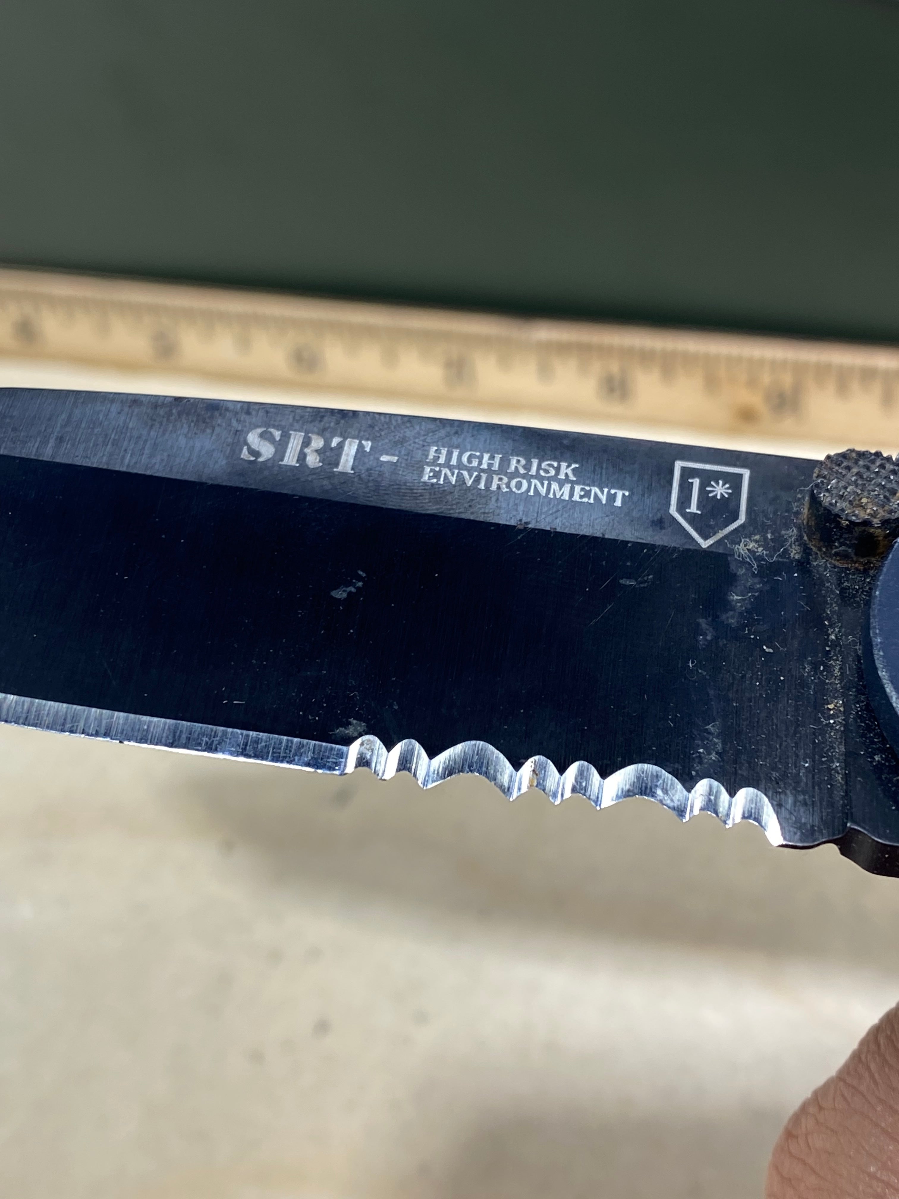 CRKT M16-14LE #-112. Light usage. Chip on blade.