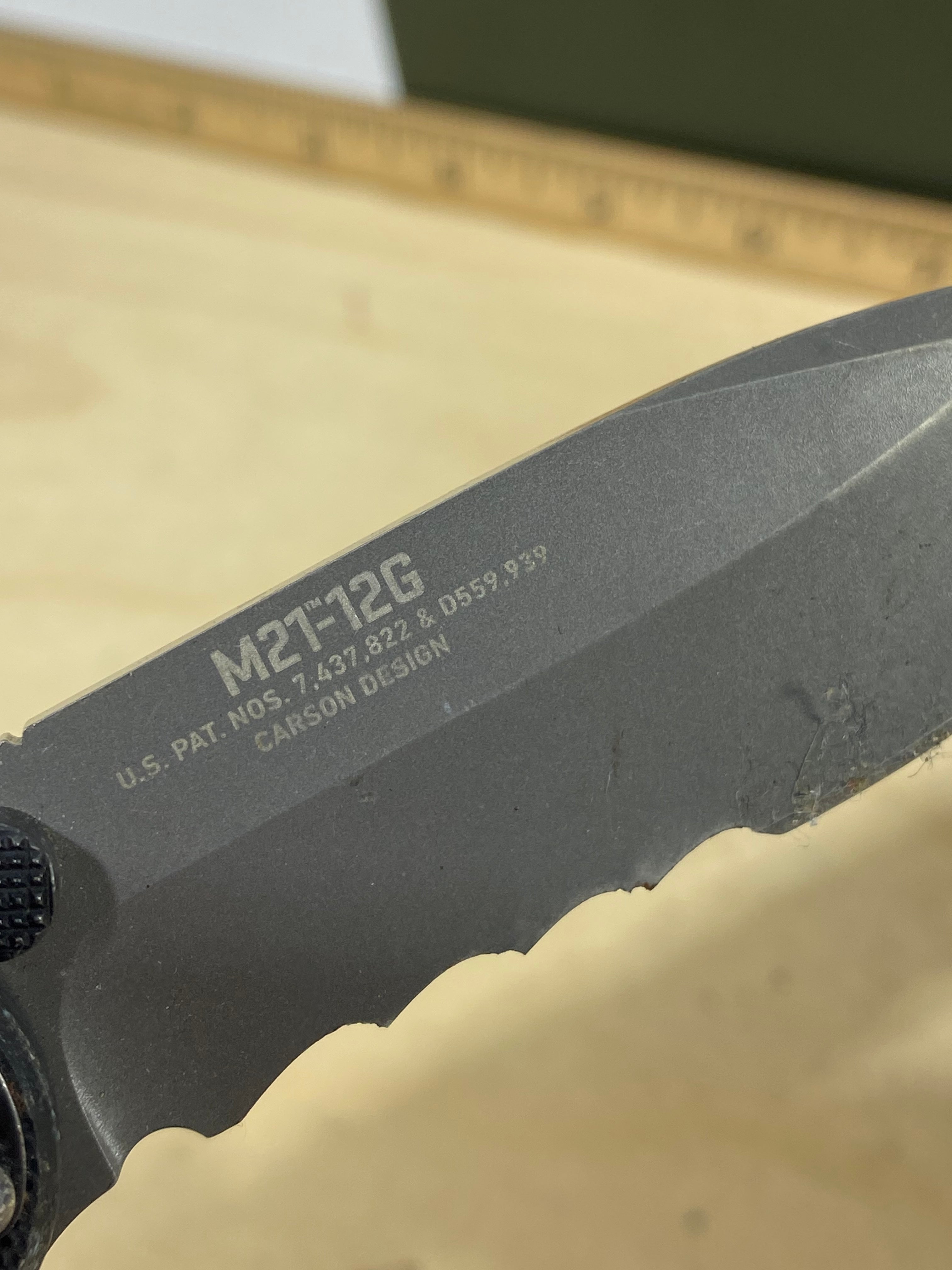 CRKT M21-12G #-117. Light usage. Dirty.