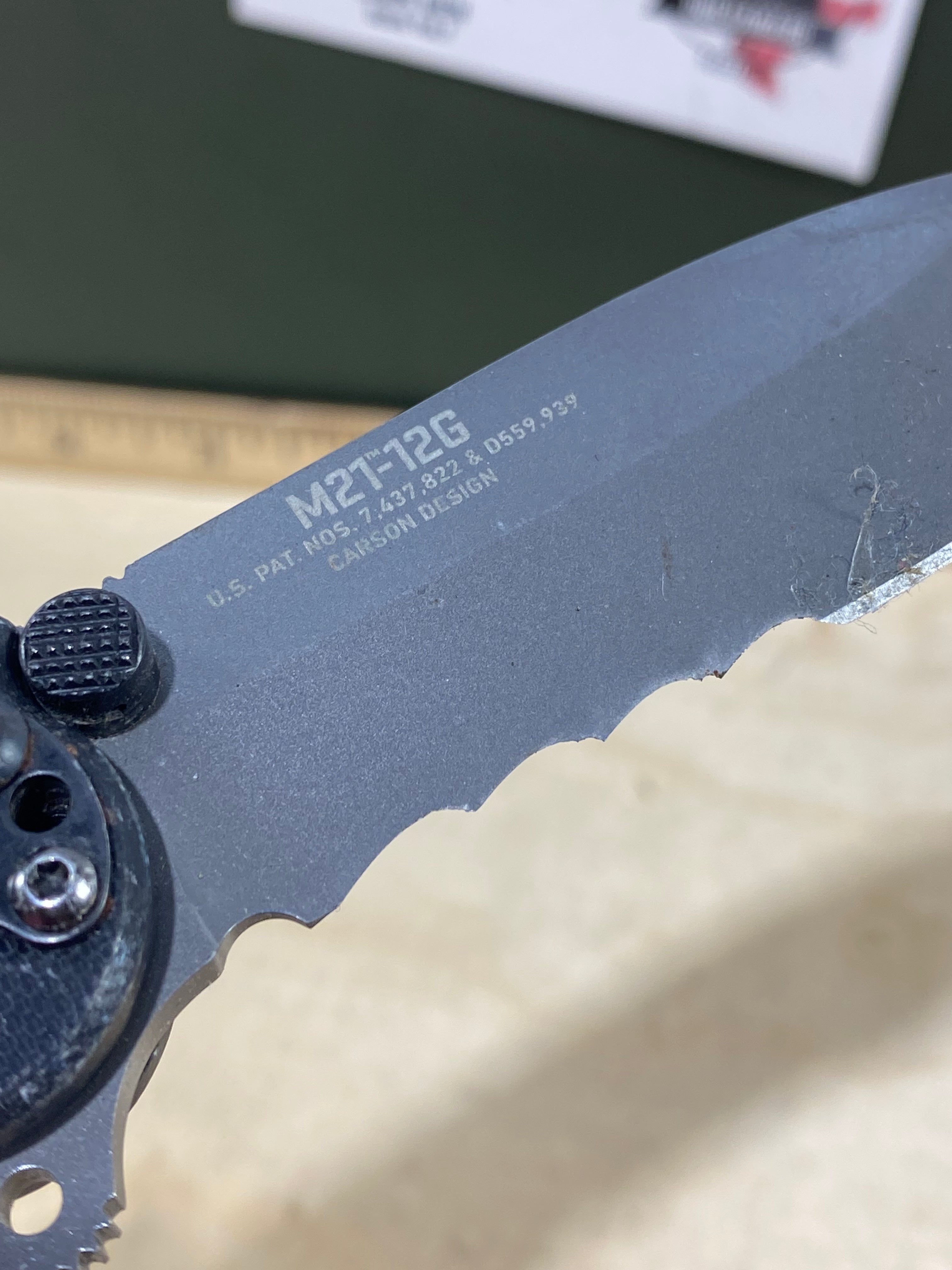 CRKT M21-12G #-117. Light usage. Dirty.