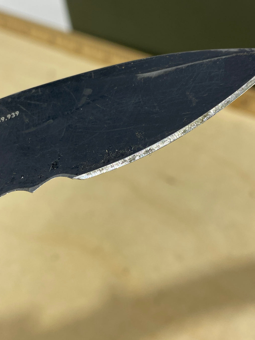 CRKT M21-12SFG #-118. Light usage. Dirty. Chip on blade.