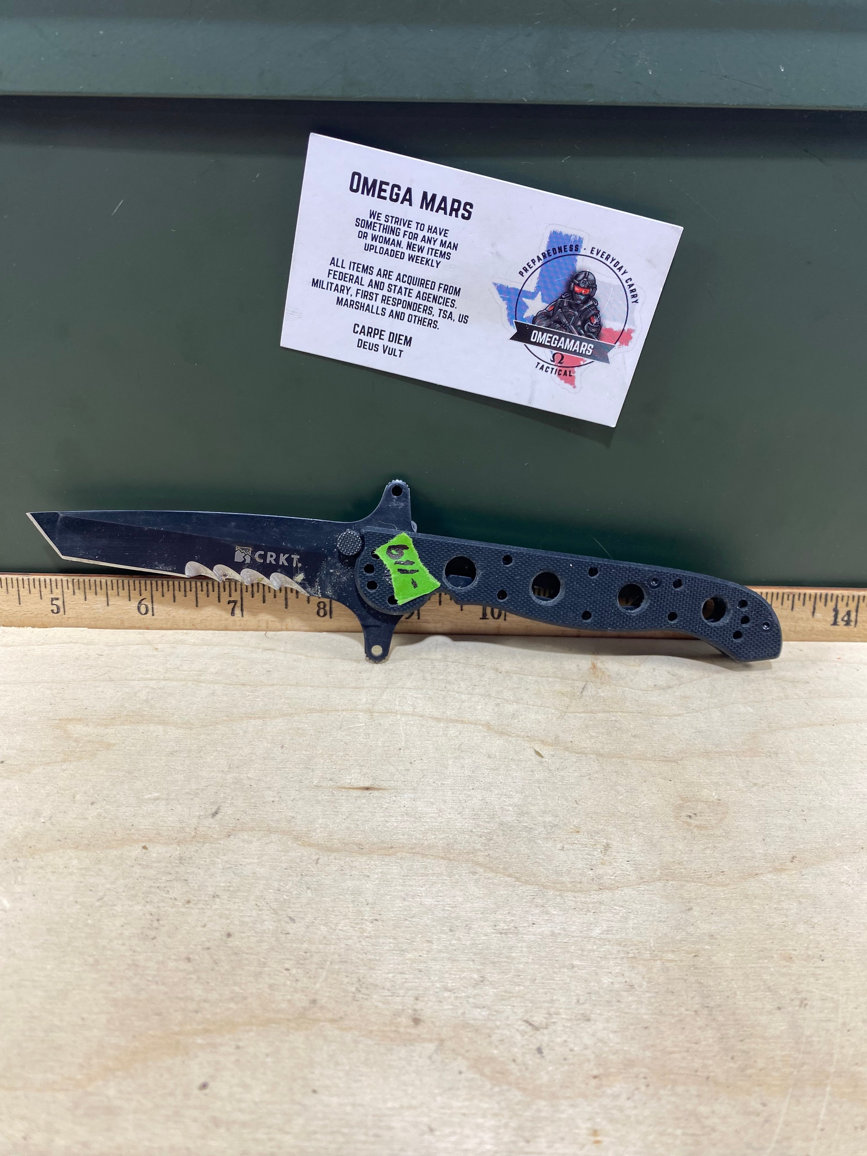 CRKT M16-13SFG #-119. Light usage. Dirty. Chip on blade.