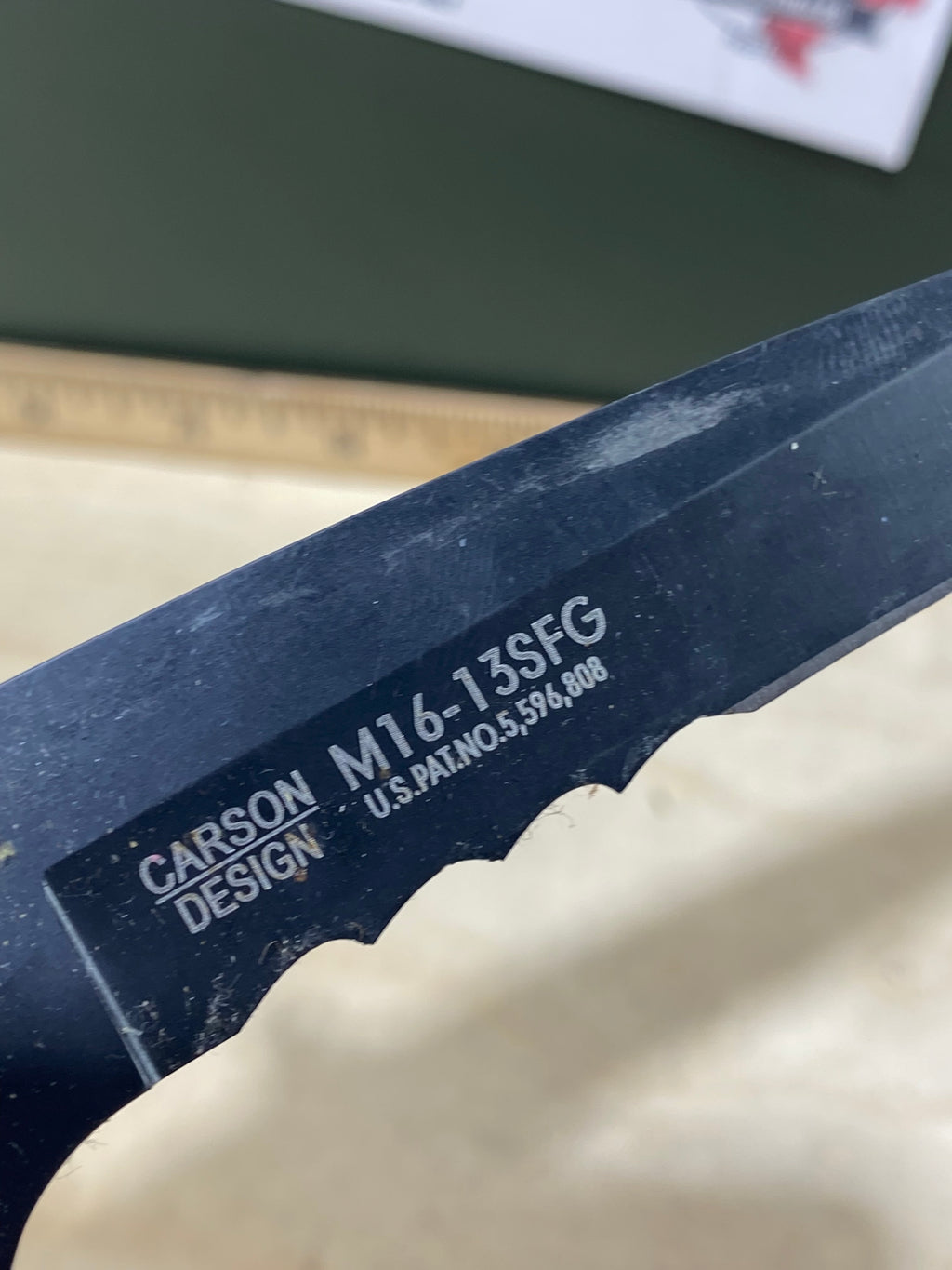 CRKT M16-13SFG #-119. Light usage. Dirty. Chip on blade.
