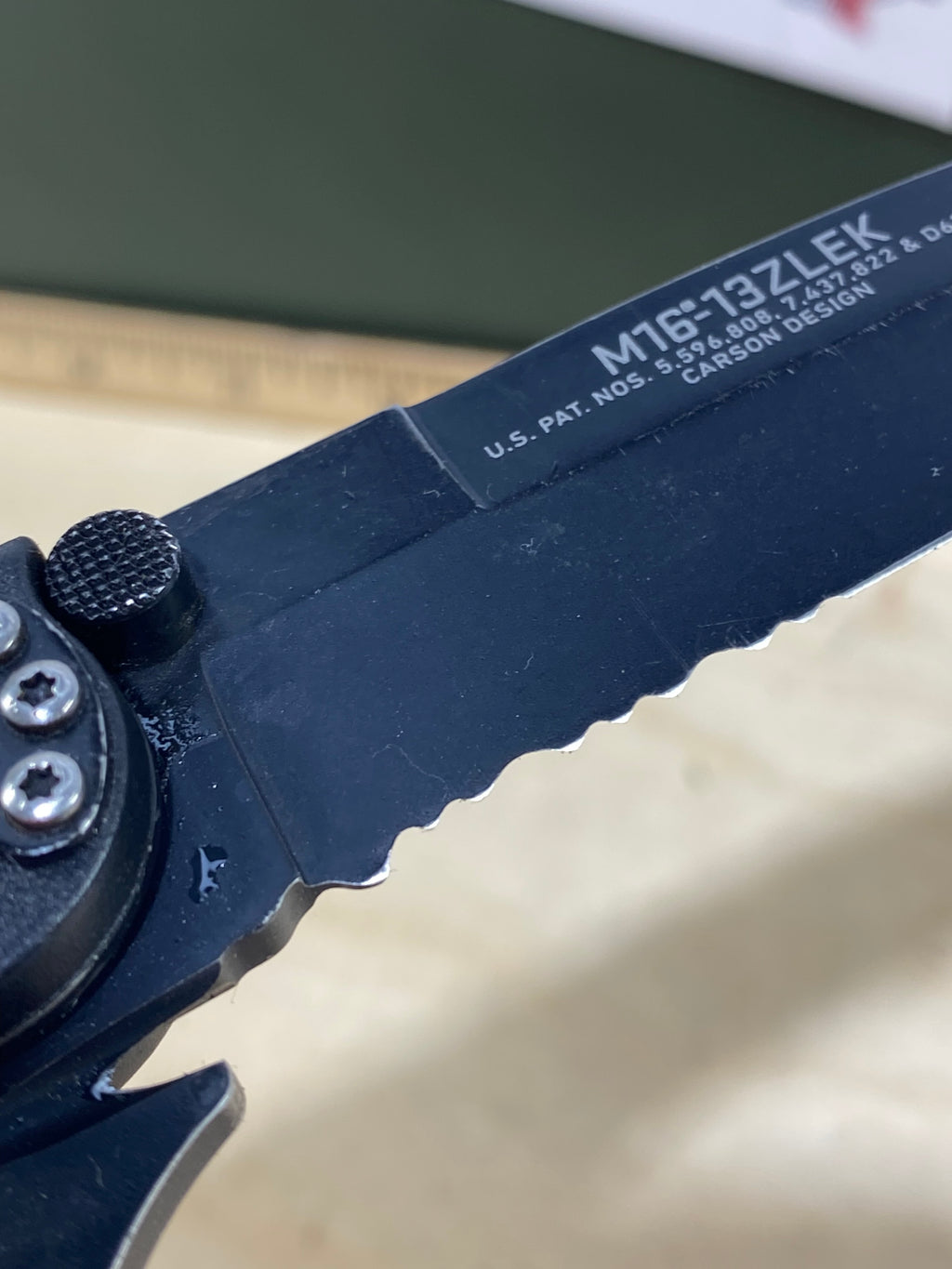 CRKT M16-13ZLEK #-120. Light usage. Resharpened.