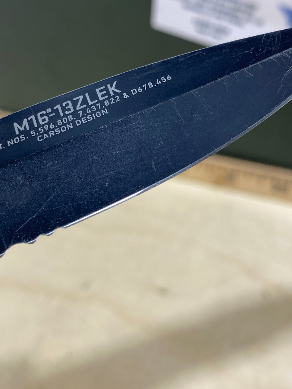 CRKT M16-13ZLEK #-120. Light usage. Resharpened.