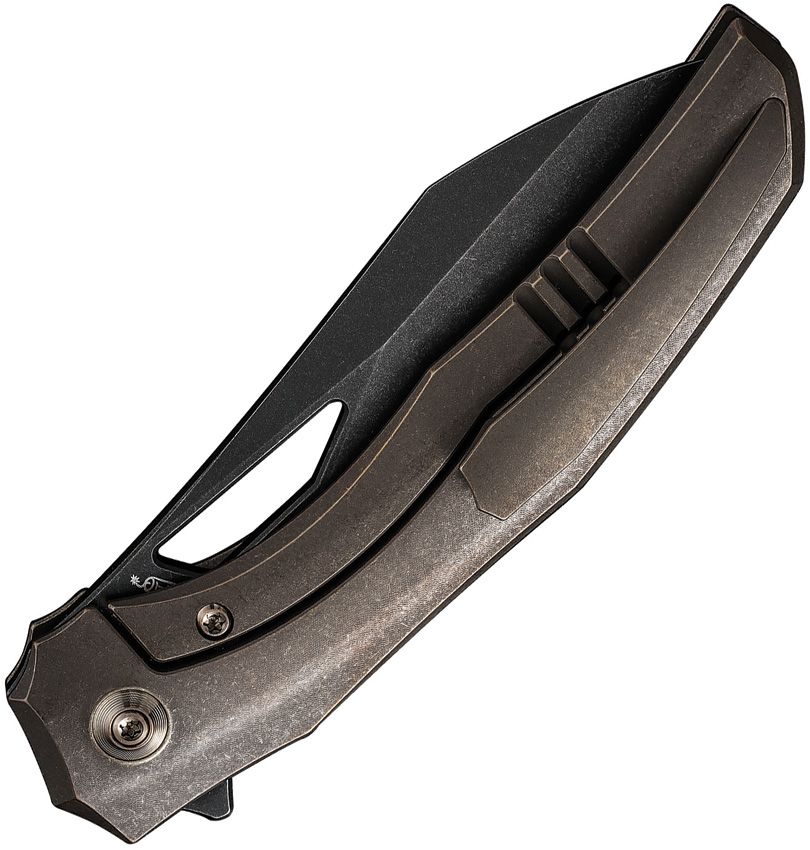 Ignio Framelock Blue - Bronze - Black - Damasteel - BRAND NEW