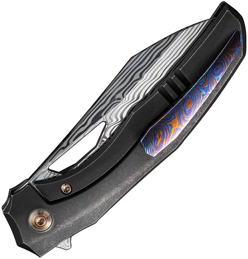 Ignio Framelock Blue - Bronze - Black - Damasteel - BRAND NEW