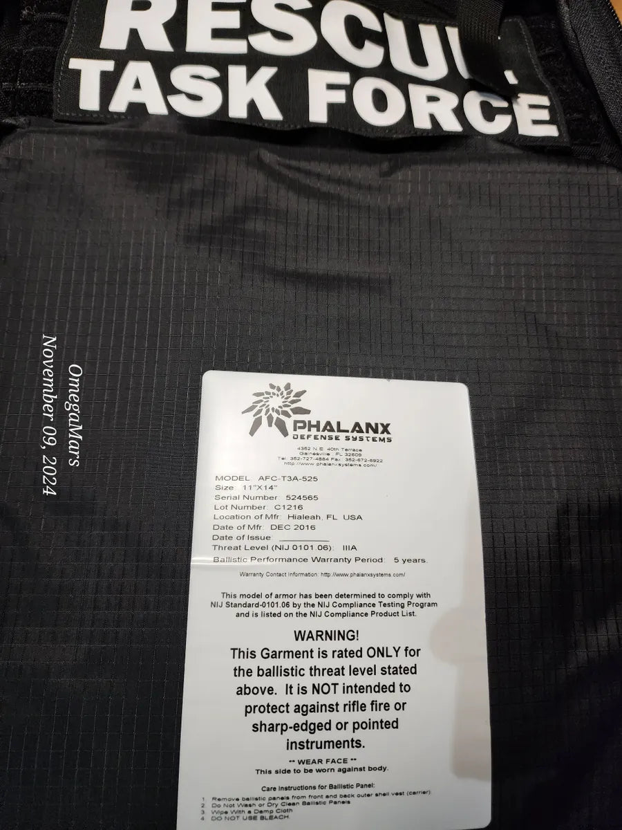 Rapid Deployment Armor, WITH level 3 Armor, Agent Body Armor System with medical (MSRP $1350)