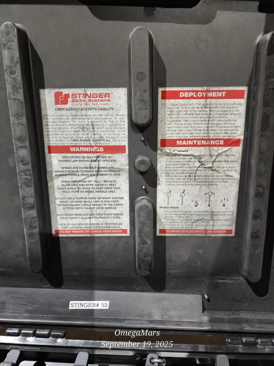Stinger Spikes Trap Tire Deflation System - Federal Signal