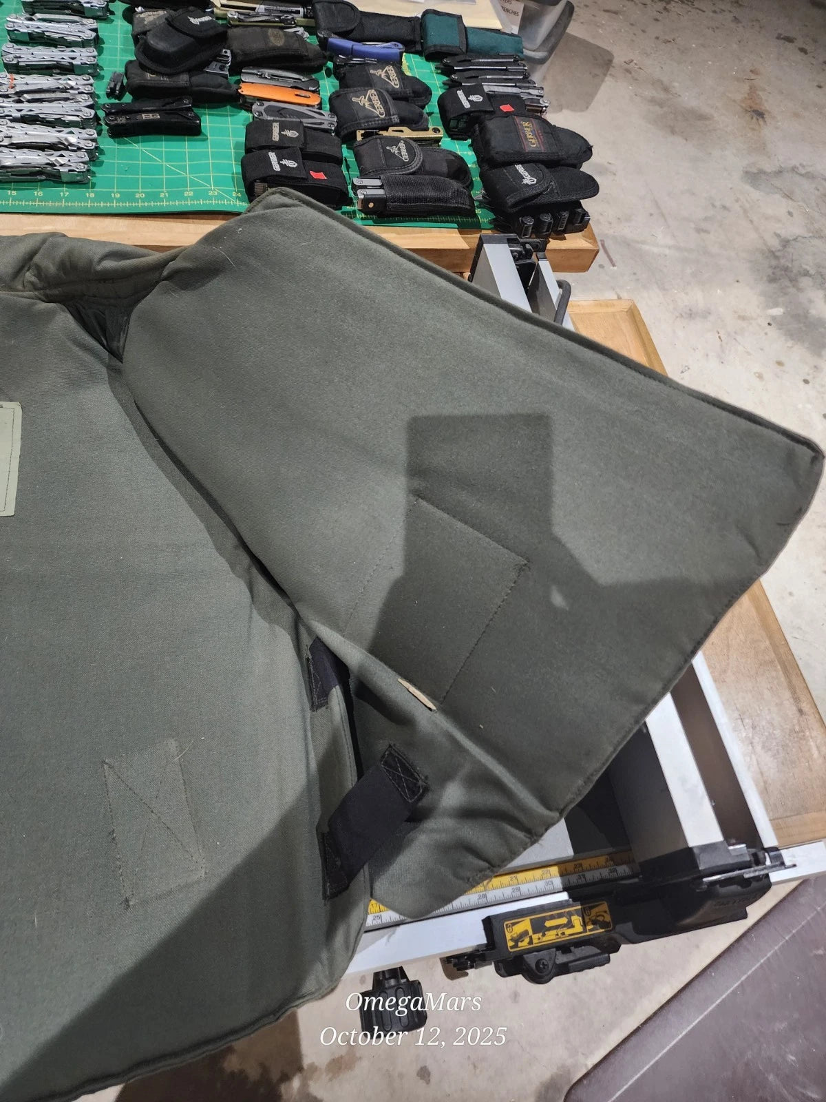 US NAVY / Police Surplus Flak vest X LG Size, Police badge attempted removal.
