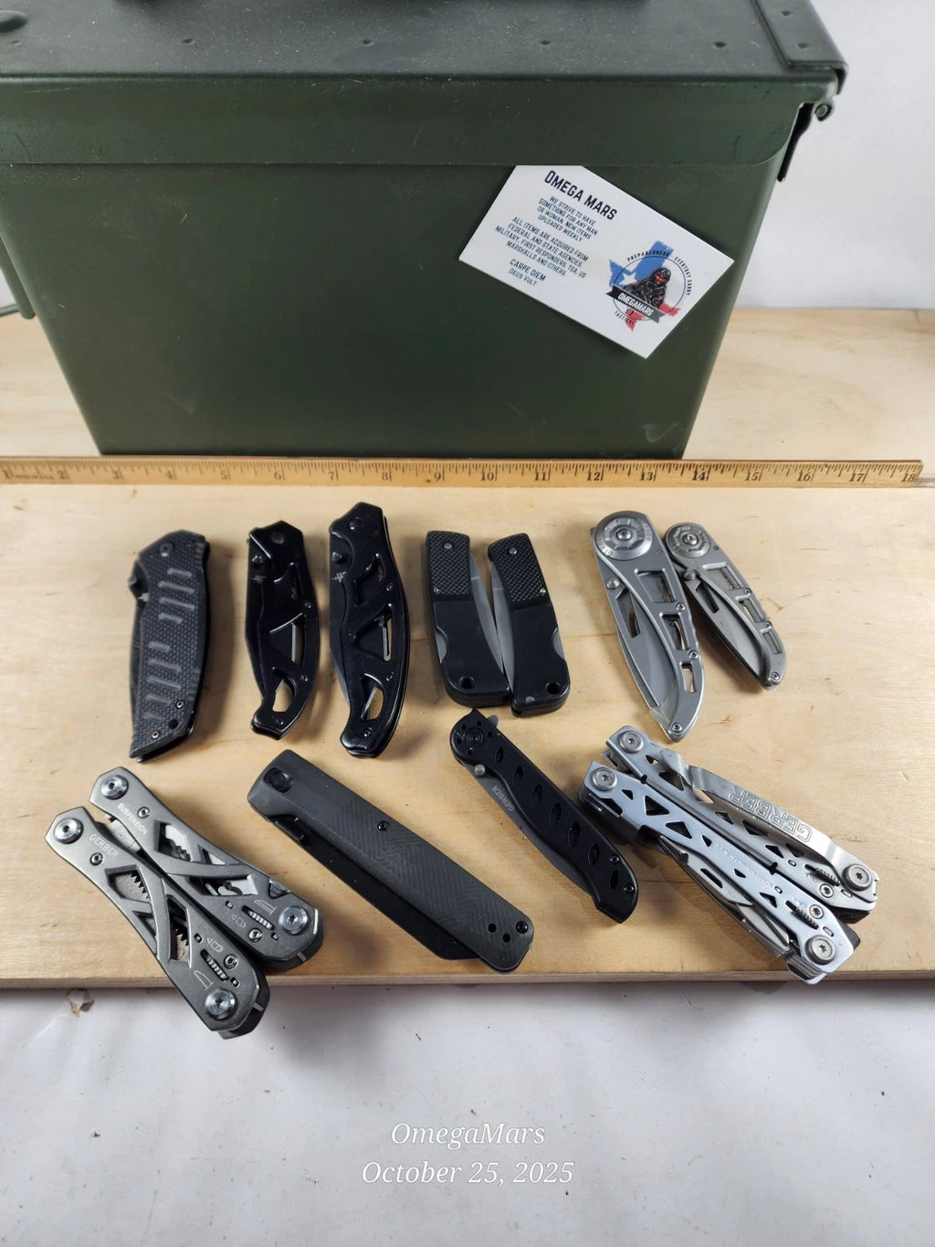 Gerber Mystery Box of 4 - 4.5 lbs, random multi tools and knives.