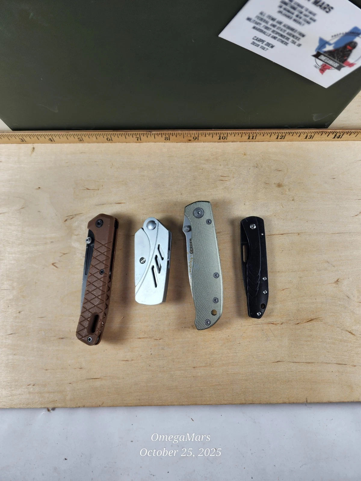 Gerber Mystery Box of 4 - 4.5 lbs, random multi tools and knives.