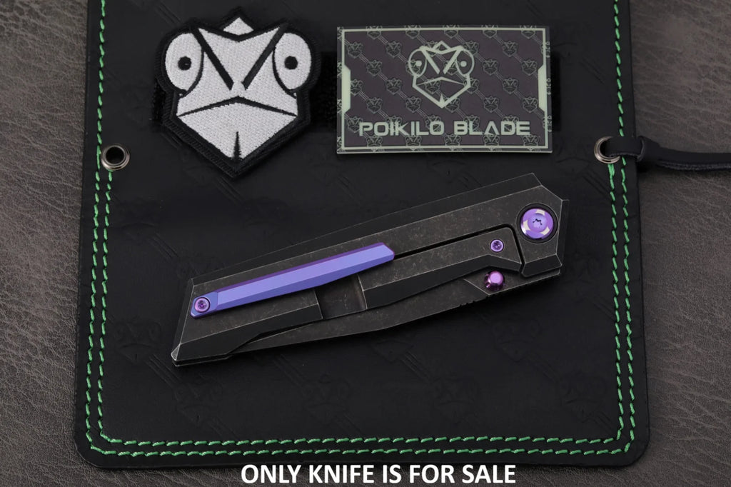 Poikilo Blade Salvator Folding Knife 3.9 Bohler M398 Steel Blade Titanium Handle - PKBSLVTRS2
