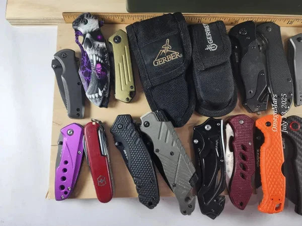 4.5-5 pound grab bag TSA Knives, Mystery Box, Survival Hunting Outdoor 15+ knives