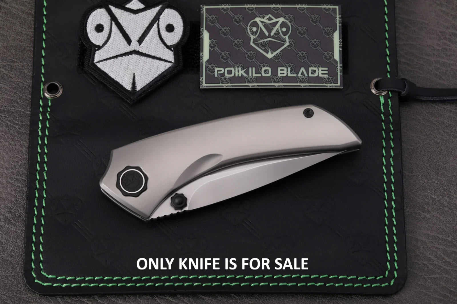 Poikilo Blade Tuna Folding Knife 3.38" Bohler M398 Steel, Titanium Handle - PKBTUNAS2