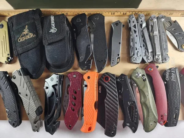 4.5-5 pound grab bag TSA Knives, Mystery Box, Survival Hunting Outdoor 15+ knives