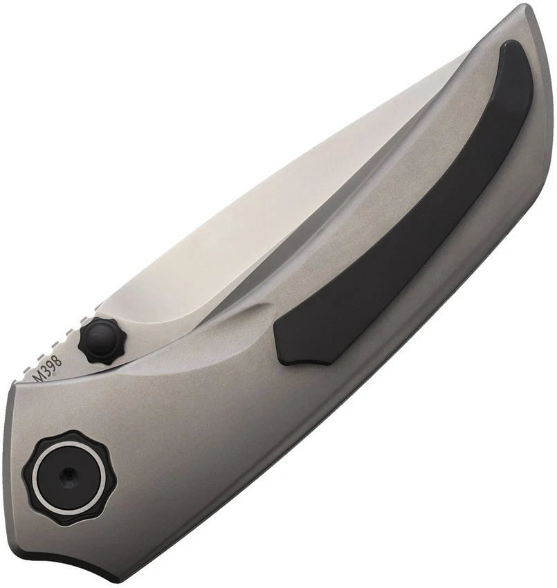 Poikilo Blade Tuna Folding Knife 3.38" Bohler M398 Steel, Titanium Handle - PKBTUNAS2