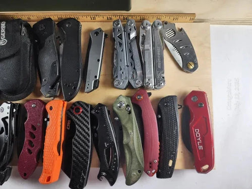 4.5-5 pound grab bag TSA Knives, Mystery Box, Survival Hunting Outdoor 15+ knives